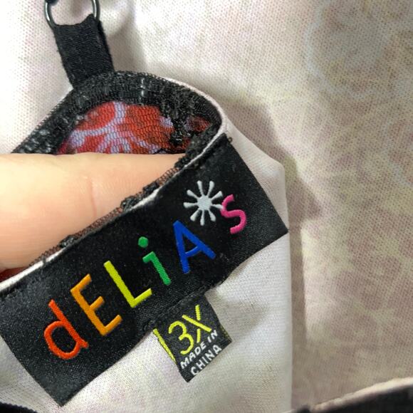 DELIA'S Melting Pot Mini Dress Mesh Overlay Whimsy Goth Purple {ZZ16} - Picture 4 of 5